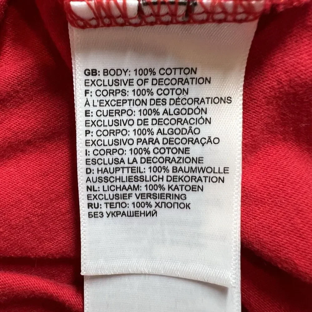 The North Face Logo T Shirt Red White Blue Stars USA America July 4th Mens XXL